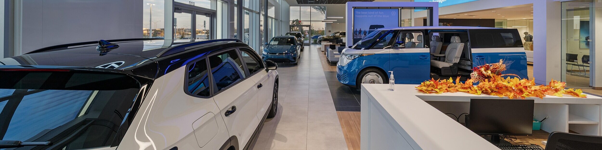 Volkswagen Taos exterior showing lease special