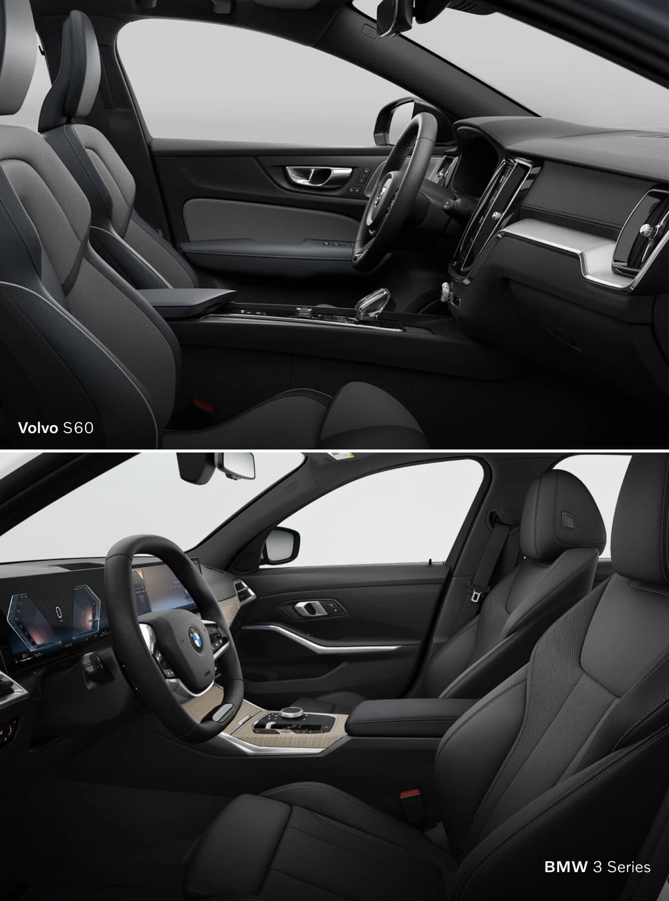 Volvo S60 vs. BMW 3 Series Interior