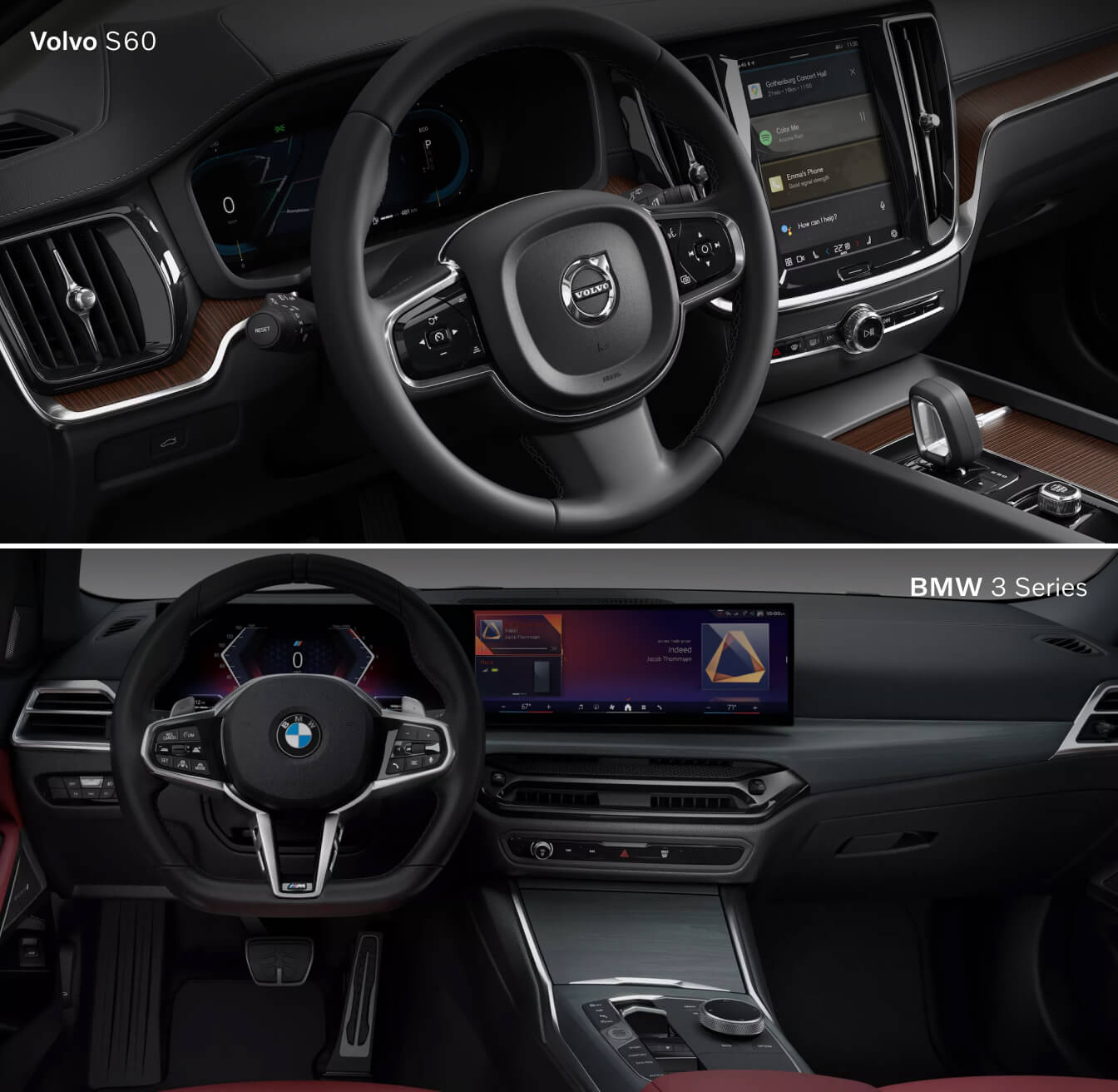 BMW 3 Series vs. Volvo S60 Technology