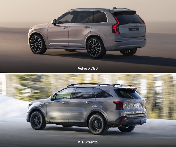 Kia Sorento vs. Volvo XC90 Dimensions