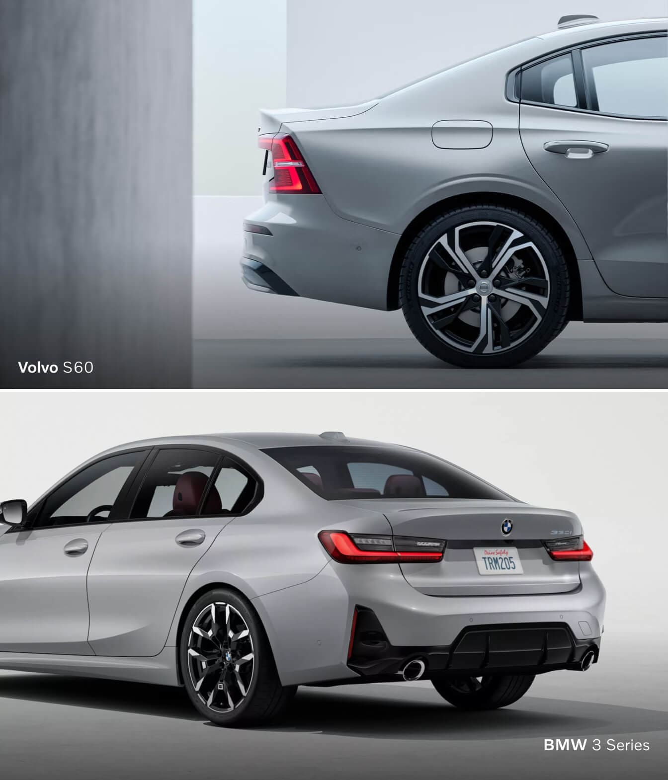 BMW 3 Series vs. Volvo S60 Dimensions