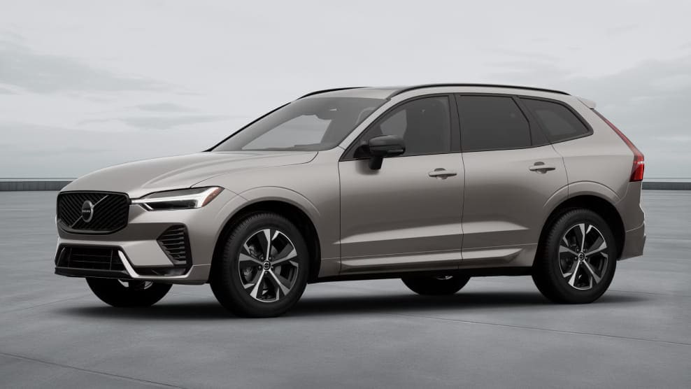 Volvo XC60 in Bright Dusk shown from a front three-quarter view.