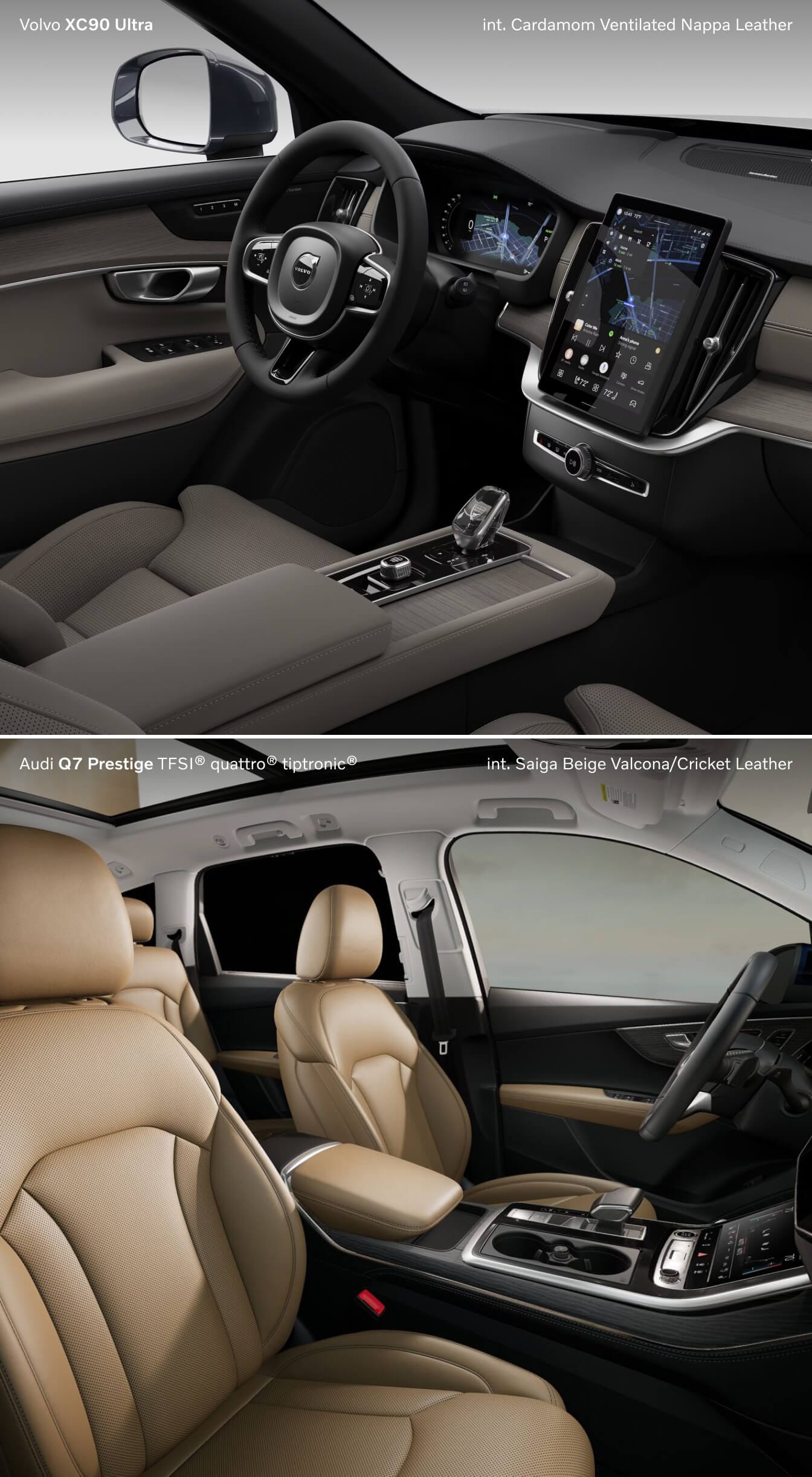 Volvo XC90 vs. Audi Q7 Technology and Safety