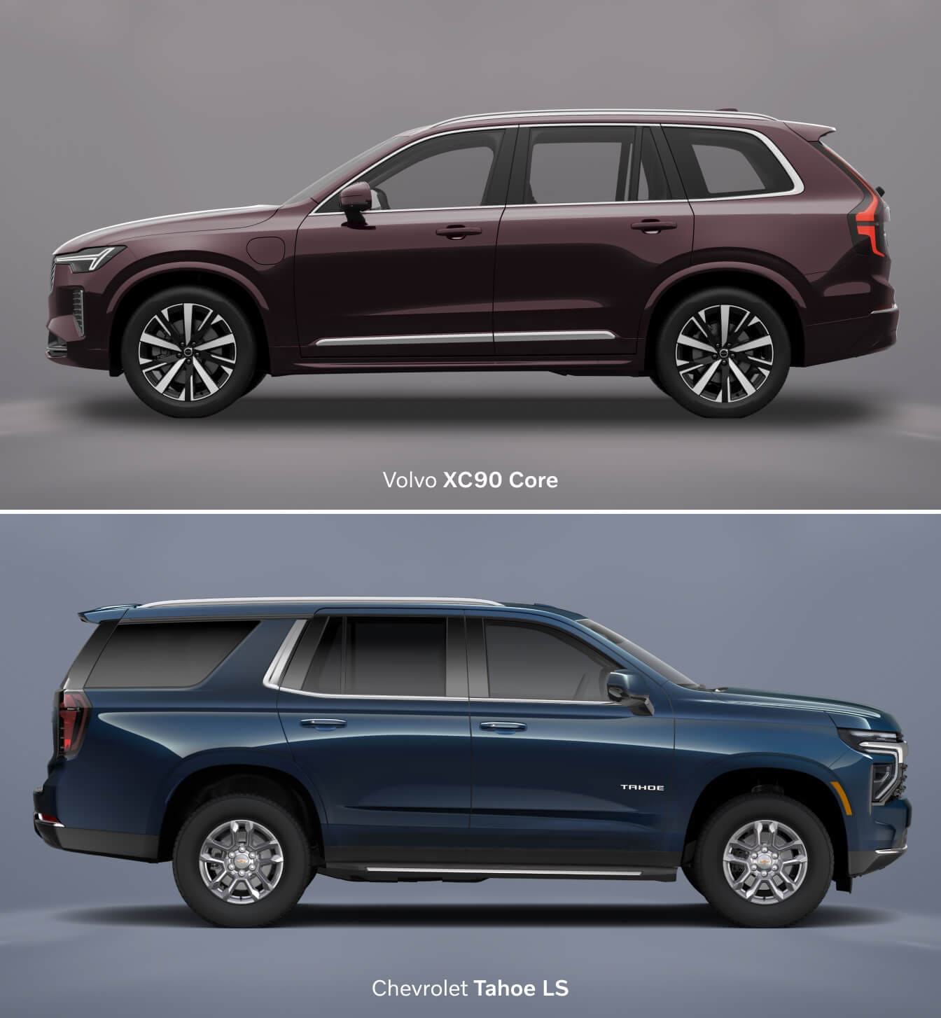 Volvo XC90 vs. Chevrolet Tahoe Trims