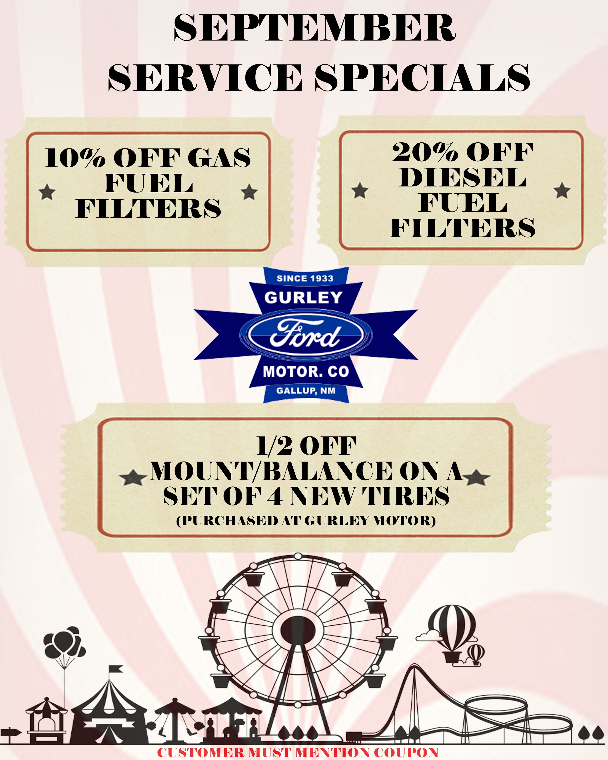 ford motor co. service coupons