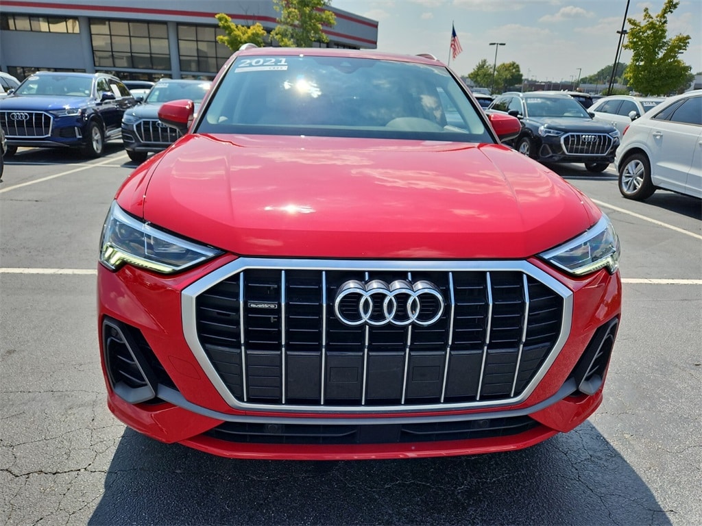 Certified 2021 Audi Q3 S Line Premium Plus with VIN WA1EECF3XM1147690 for sale in Duluth, GA