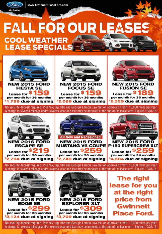 Ford Lease Specials Near Atlanta Ford Lease Offers