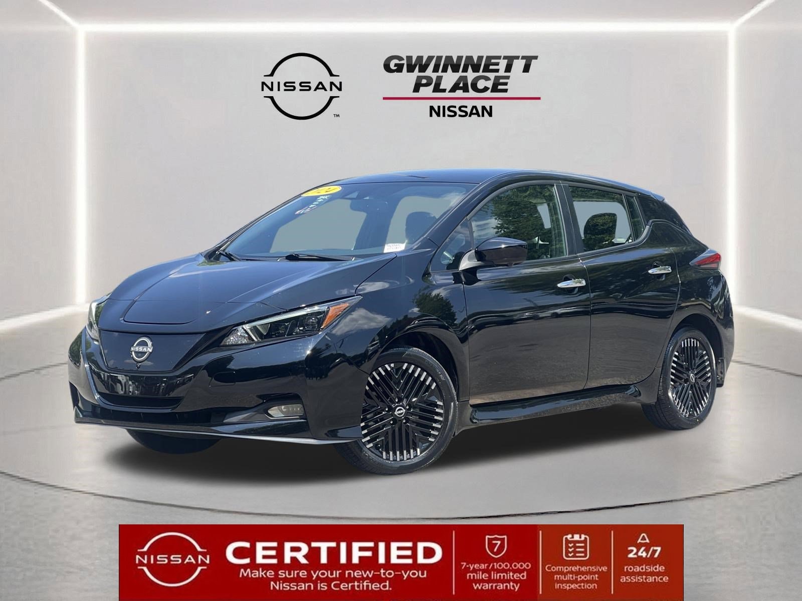 Super Black 2024 Nissan LEAF Hatchback Front-Wheel Drive Automatic