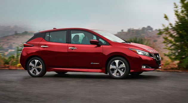 Red 2018 Nissan LEAF