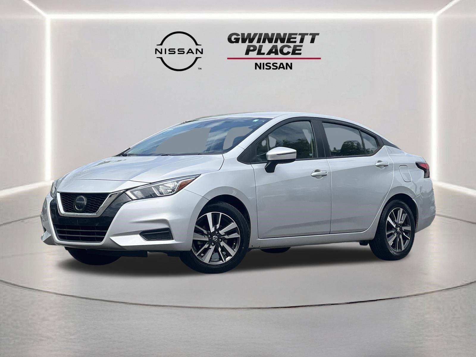 Brilliant Silver 2021 Nissan Versa SV FWD Sedan Front-Wheel Drive Continuously Variable Transmission