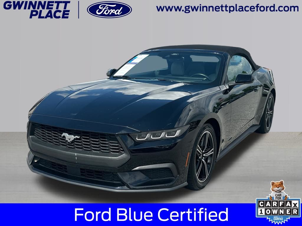Shadow Black 2024 Ford Mustang Convertible Rear-Wheel Drive Automatic