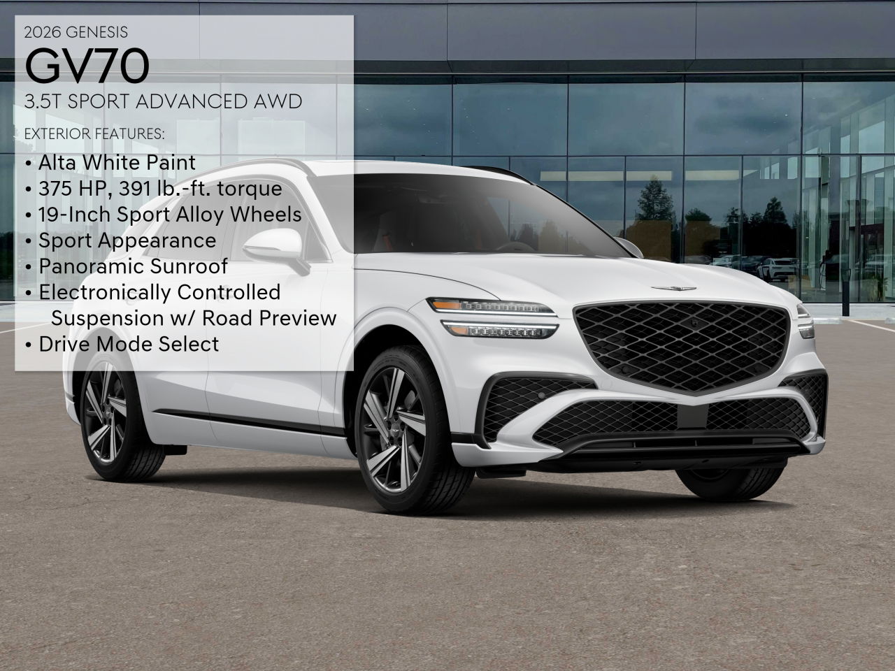 2026 Genesis GV70 3.5T Sport Advanced photo 3