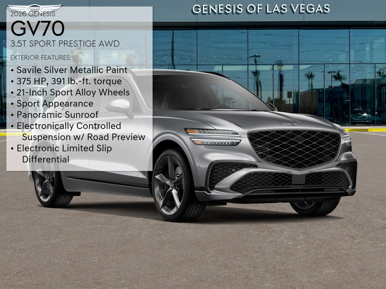 2026 Genesis GV70 3.5T Sport Prestige photo 3