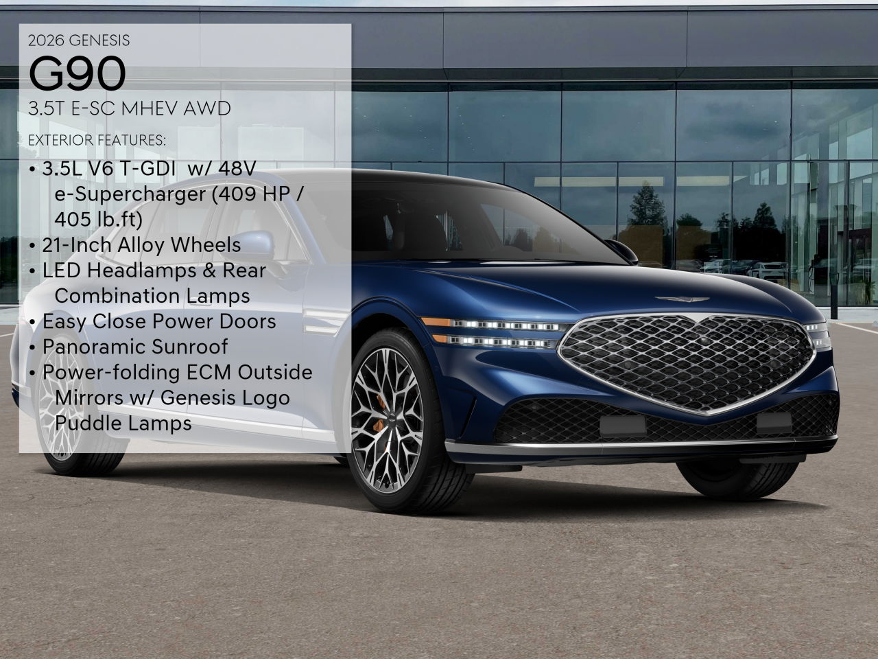 2026 Genesis G90 3.5T E-Supercharger photo 3