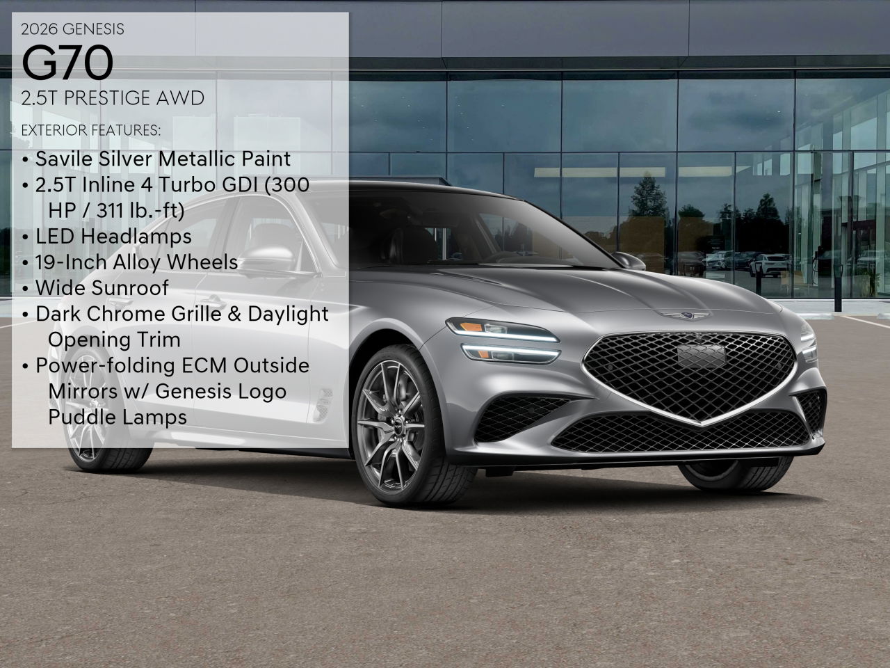2026 Genesis G70 2.5T Prestige AWD photo 3