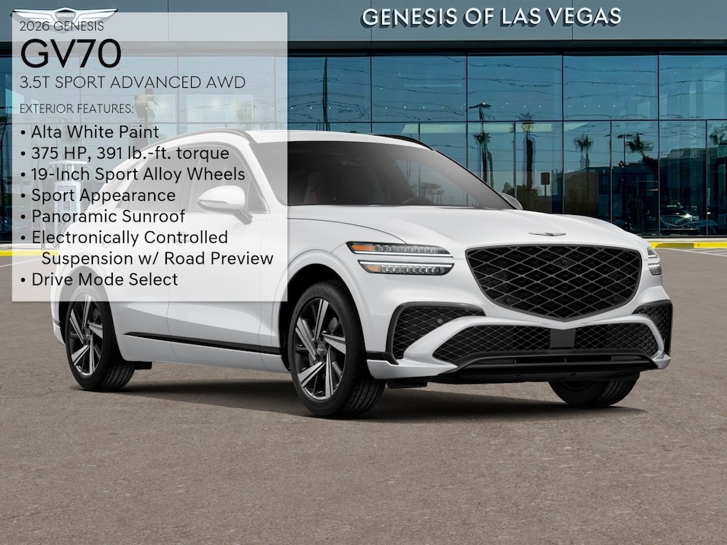 Certified 2026 Genesis GV70 3.5T Sport Advanced AWD SUV