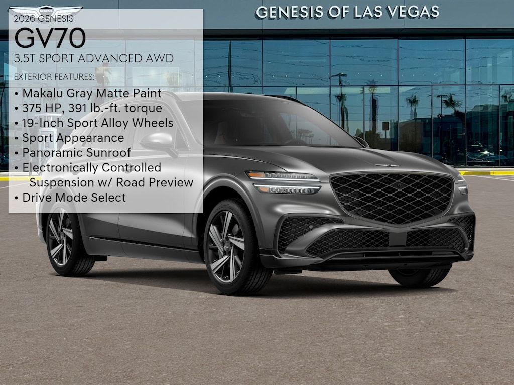 New 2026 Genesis GV70 3.5T Sport Advanced SUV