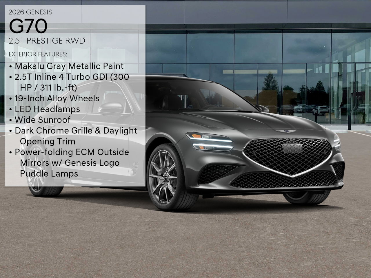 2026 Genesis G70 2.5T Prestige photo 3