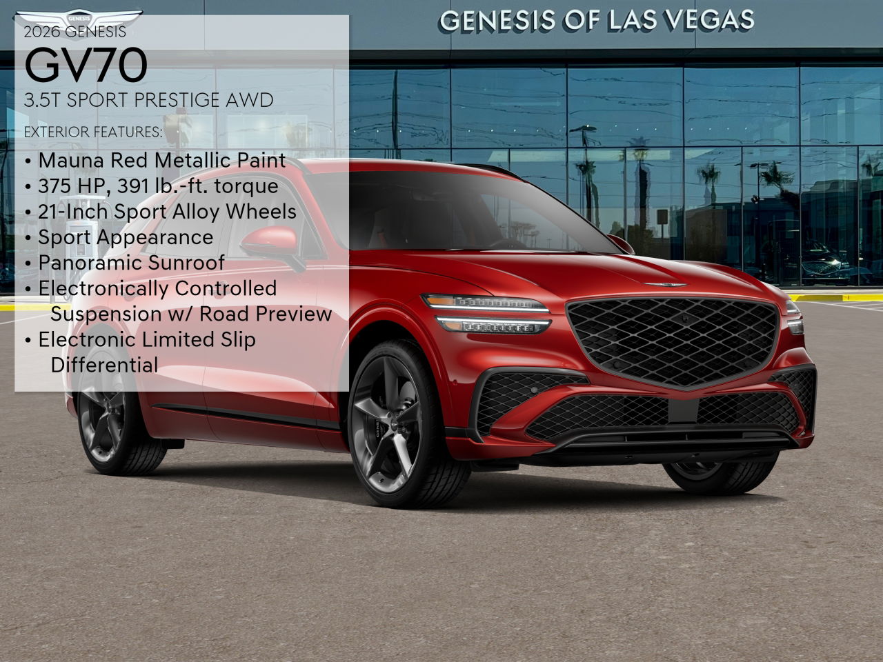 2026 Genesis GV70 3.5T Sport Prestige photo 3