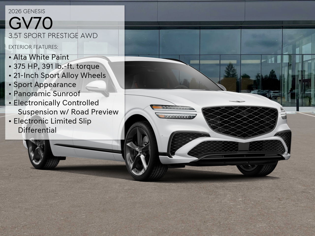 2026 Genesis GV70 3.5T Sport Prestige photo 3
