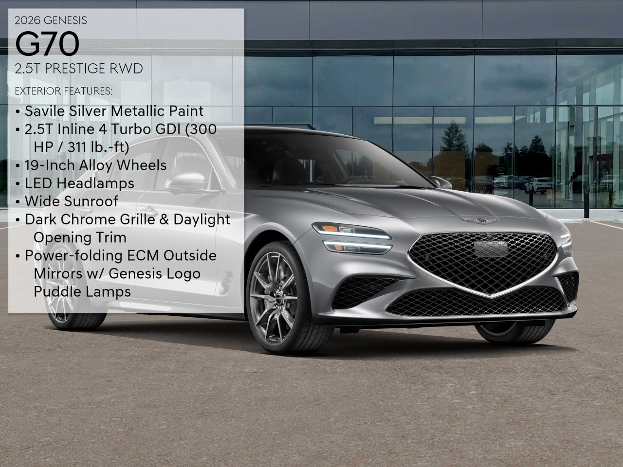 2026 Genesis G70 2.5T Prestige photo 3