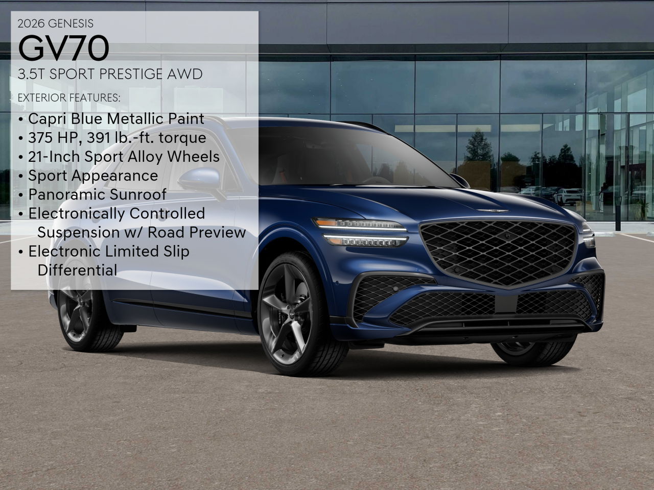 2026 Genesis GV70 3.5T Sport Prestige photo 3