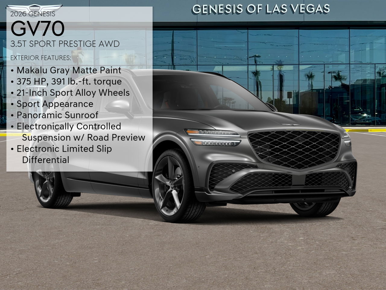 2026 Genesis GV70 3.5T Sport Prestige photo 3
