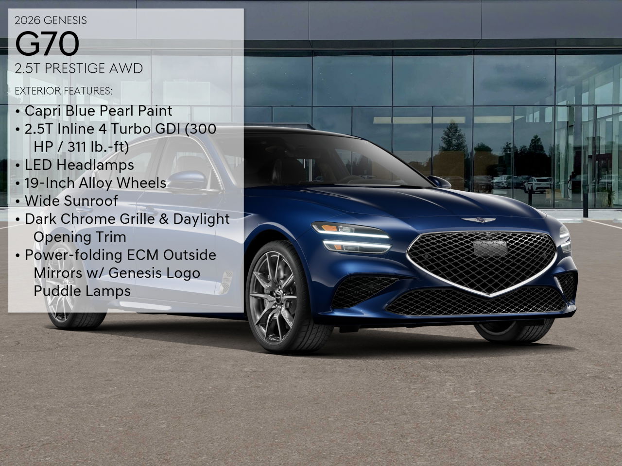 2026 Genesis G70 2.5T Prestige AWD photo 3