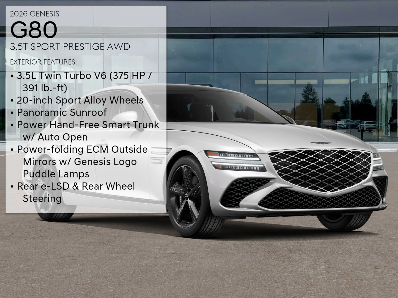 2026 Genesis G80 3.5T Sport Prestige photo 3