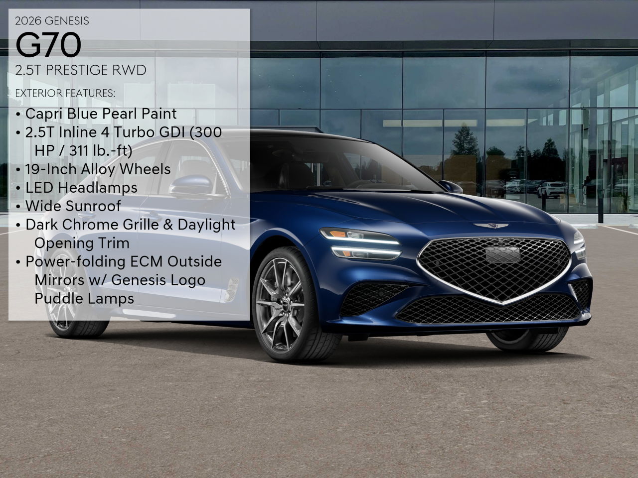 2026 Genesis G70 2.5T Prestige photo 3