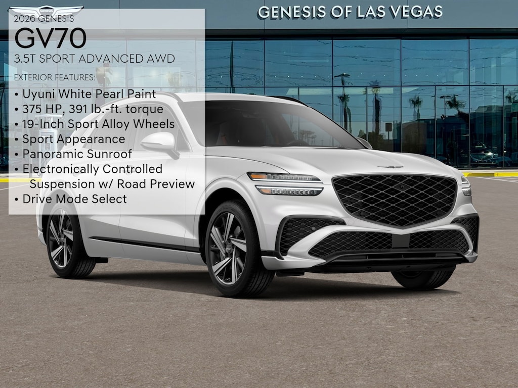 New 2026 Genesis GV70 3.5T Sport Advanced SUV