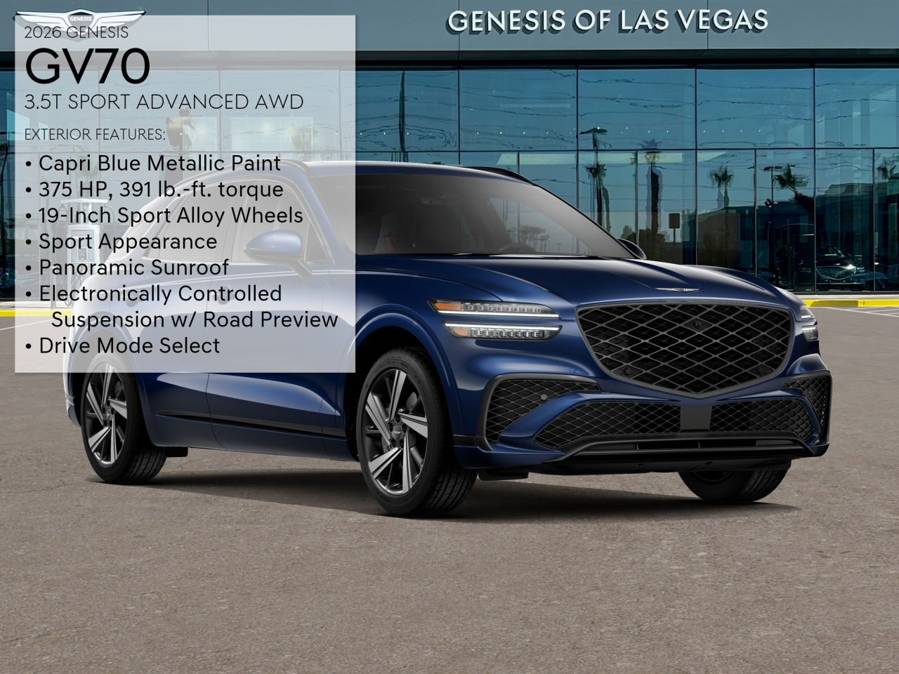 2026 Genesis GV70 3.5T Sport Advanced photo 3