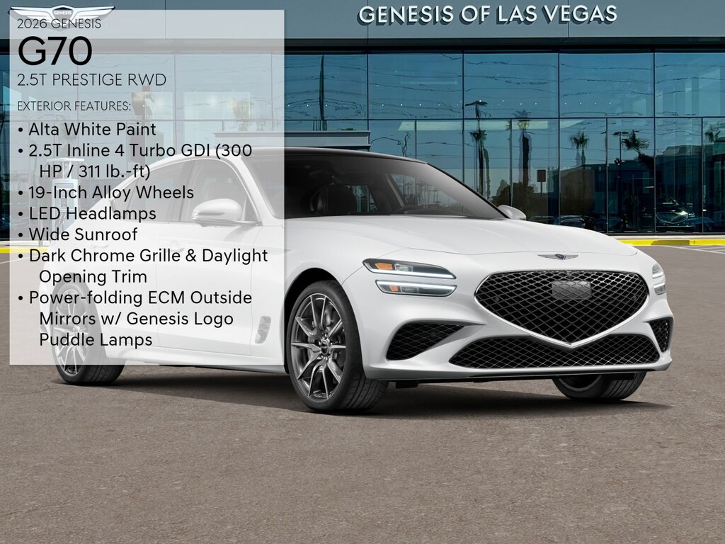Certified 2026 Genesis G70 2.5T Prestige RWD Sedan