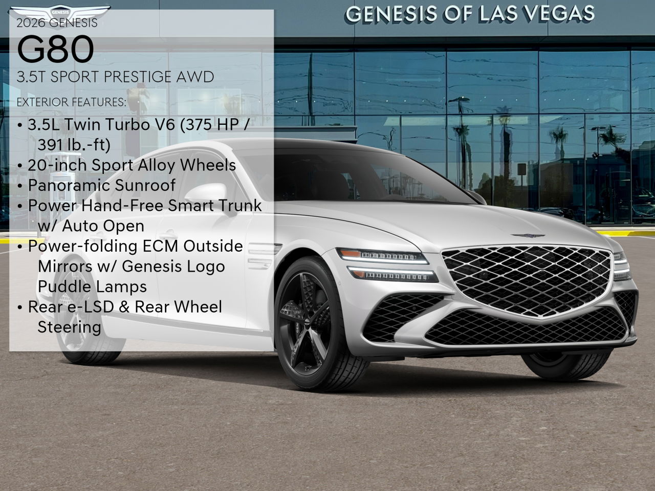 2026 Genesis G80 3.5T Sport Prestige photo 3
