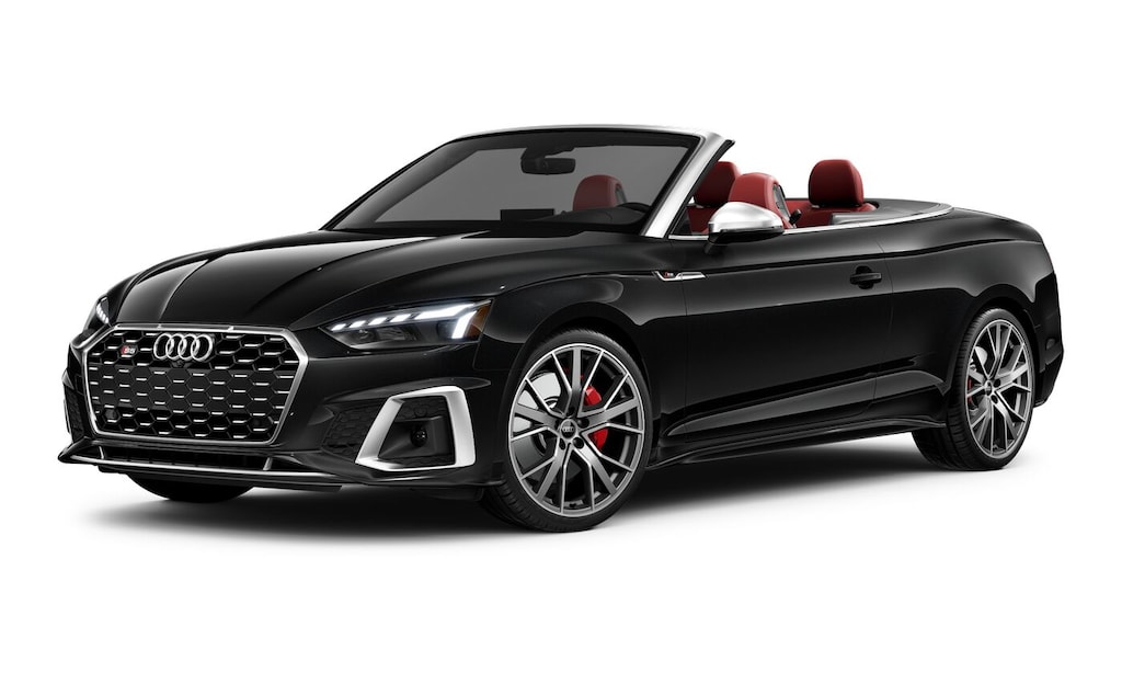 New 2024 Audi S5 Cabriolet in Mythos Black/Black Roof for Sale at Audi