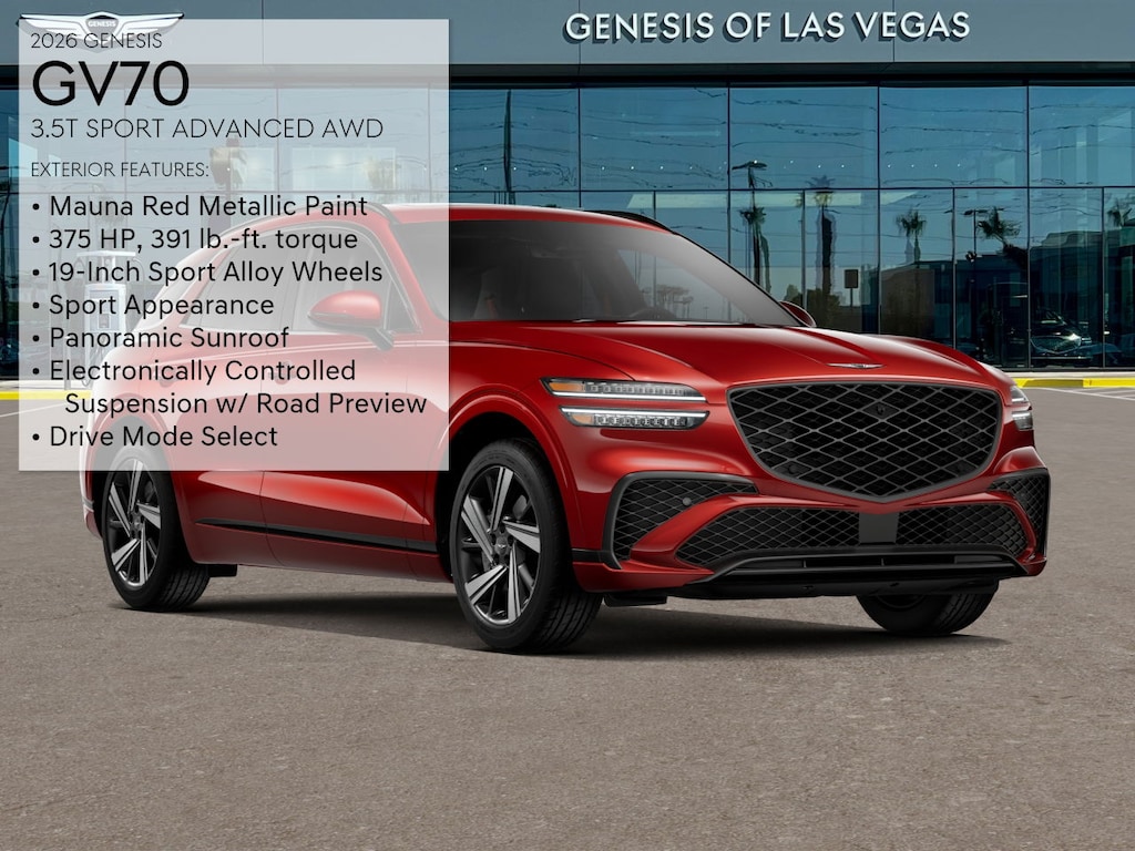 New 2026 Genesis GV70 3.5T Sport Advanced SUV