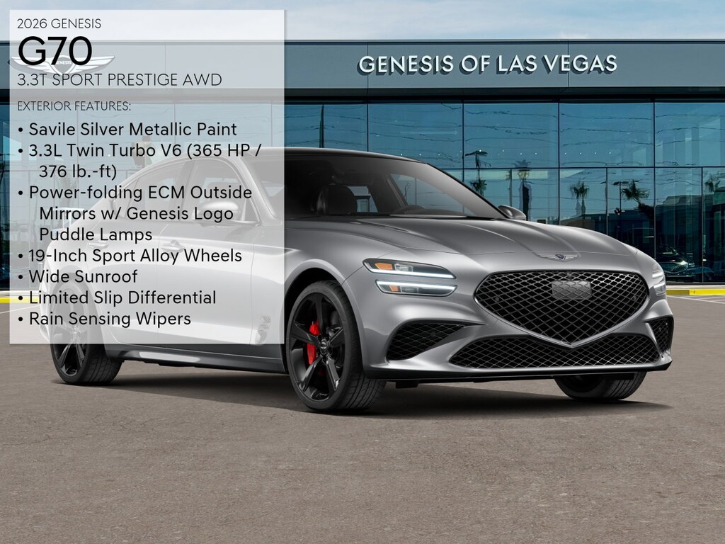 New 2026 Genesis G70 3.3T Sport Prestige Sedan