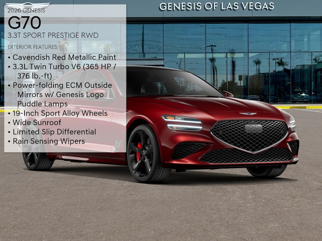 New 2026 Genesis G70 3.3T Sport Prestige Sedan