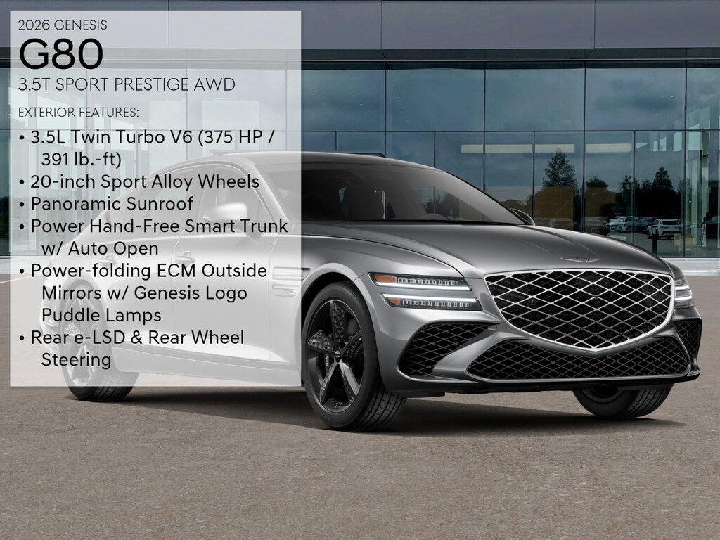 New 2026 Genesis G80 3.5T Sport Prestige Sedan