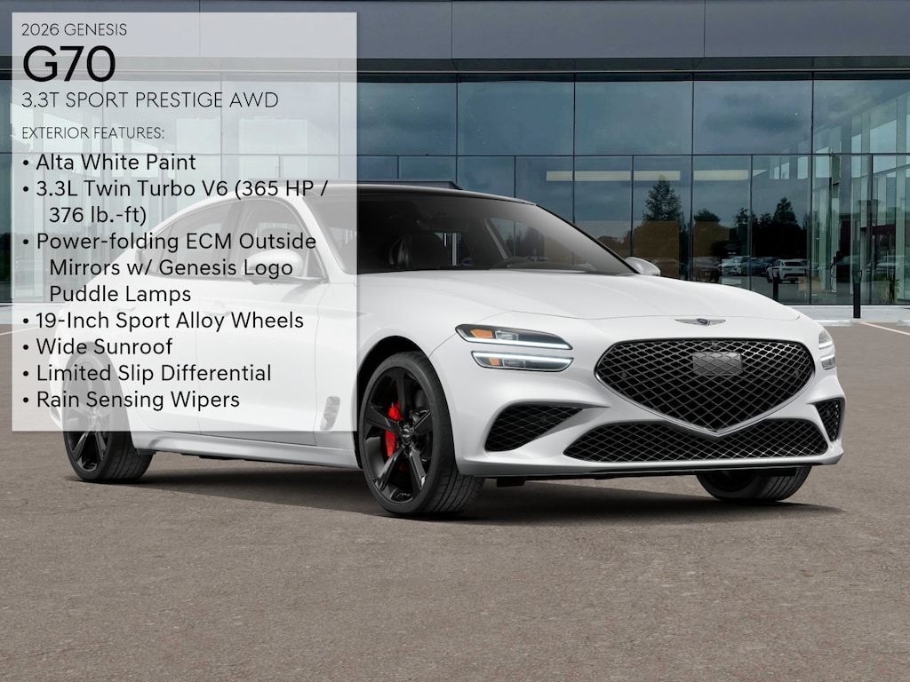 New 2026 Genesis G70 3.3T Sport Prestige AWD Sedan