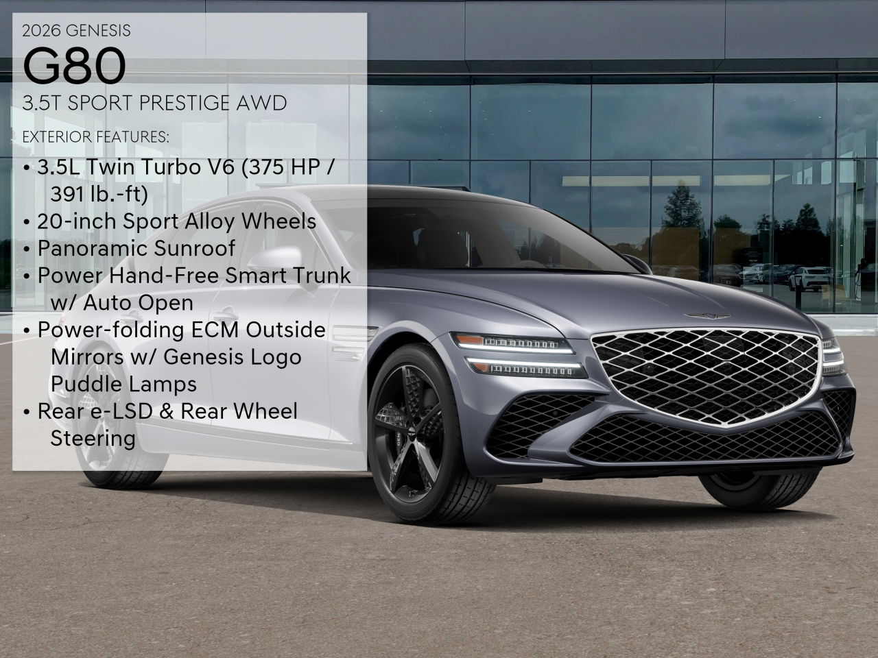 2026 Genesis G80 3.5T Sport Prestige photo 3