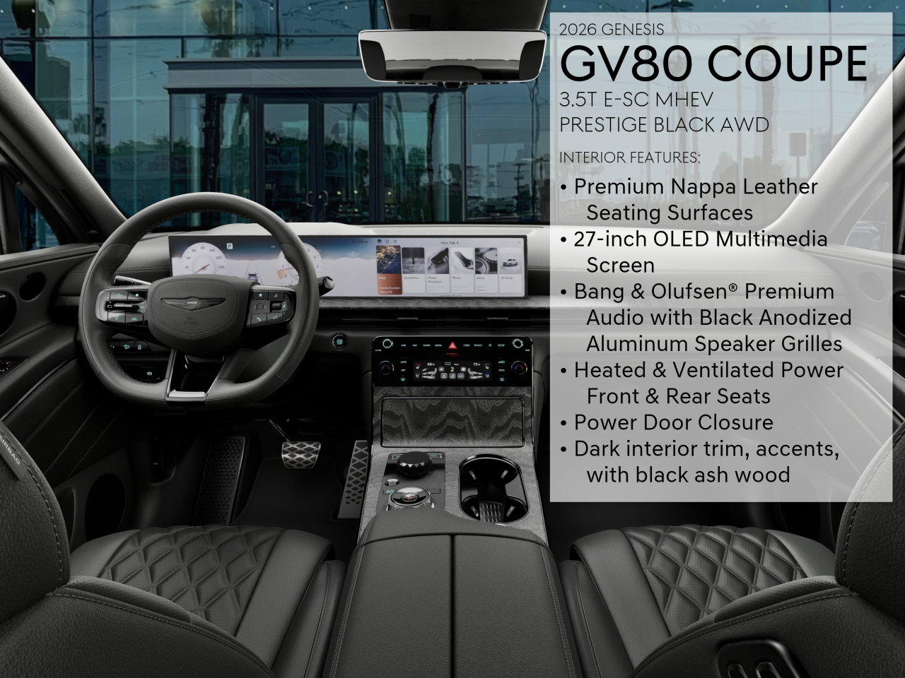 2026 GENESIS GV80 Coupe E-SC Prestige Black - Photo 17