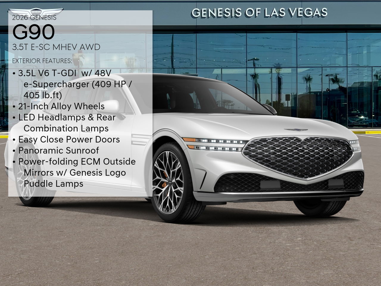 2026 Genesis G90 3.5T E-Supercharger photo 3