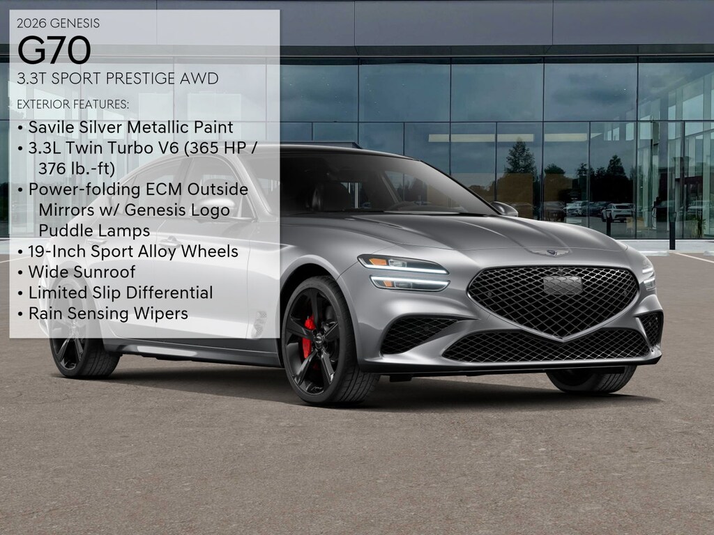 New 2026 Genesis G70 3.3T Sport Prestige Sedan