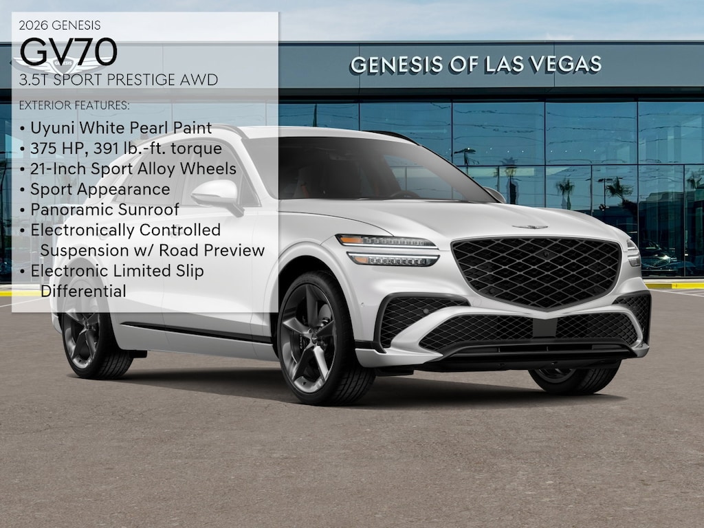 New 2026 Genesis GV70 3.5T Sport Prestige SUV