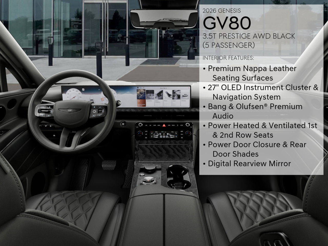 2026 GENESIS GV80 Prestige Black - Photo 17