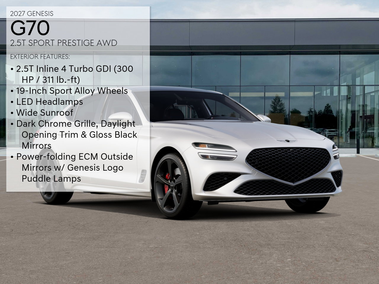 New 2027 Genesis G70 2.5T Sport Prestige Sedan