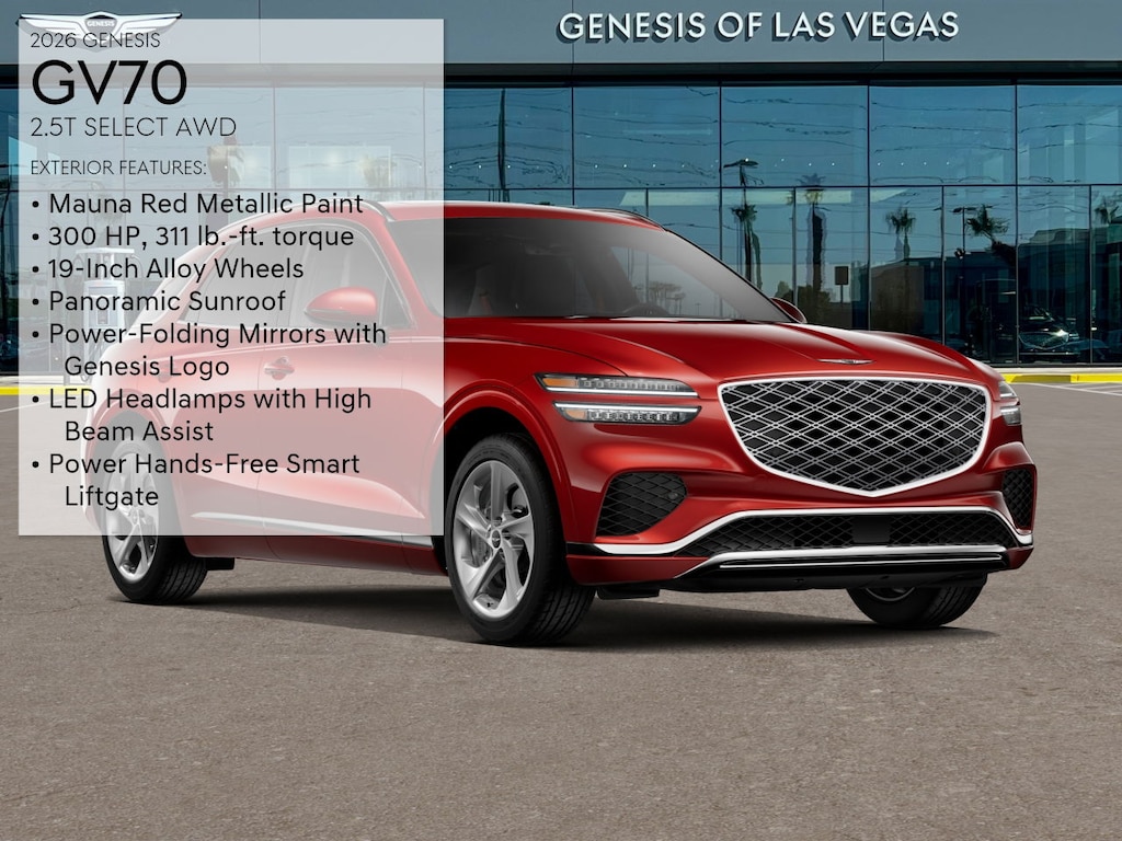 New 2026 Genesis GV70 2.5T Select SUV