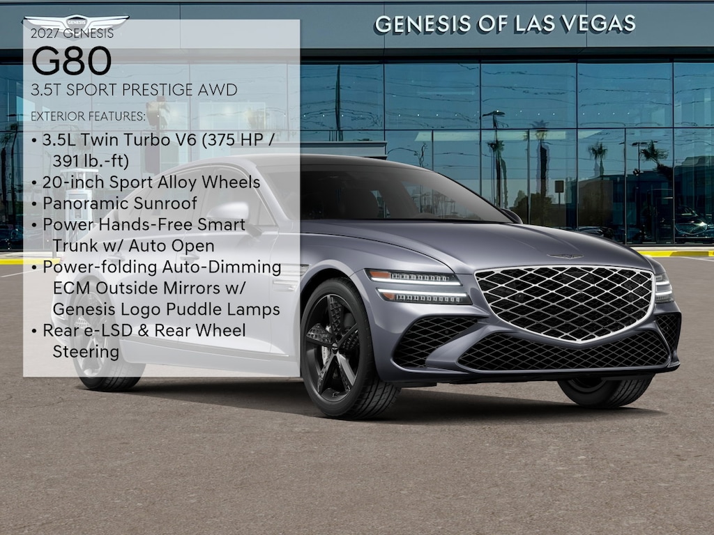 New 2027 Genesis G80 3.5T Sport Prestige Sedan