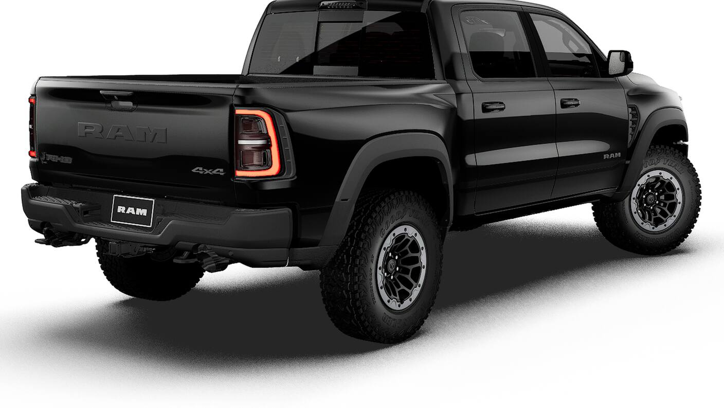 2027 Ram 1500 RHO, rear three-quarter view
